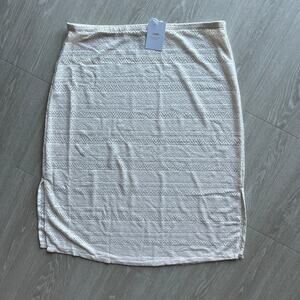 Andie Swim The Crete Skirt Size XL Beach Cover Up Vanilla Cream Crochet Lace